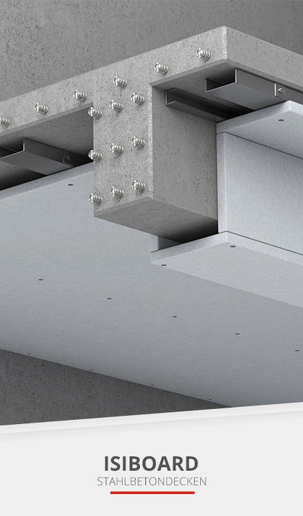 Brandschutzplatte ISIBOARD Stahlbetondecken - Brandschutzlösungen für Decken und Dächer