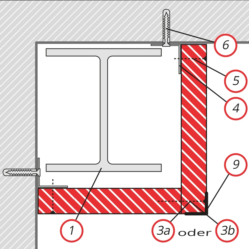 ISIBOARD Brandschutzplatte Stahlträger – offene Profile R 30 - R 180