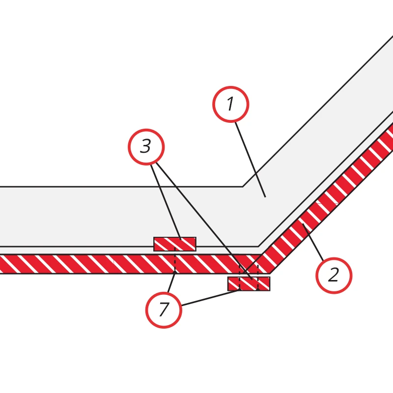 Detail 19 - Lüftungsleitungen / Stahlblechkanalbekleidung
