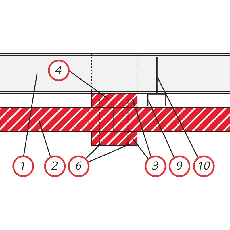 Detail 6 - Lüftungsleitungen / Stahlblechkanalbekleidung