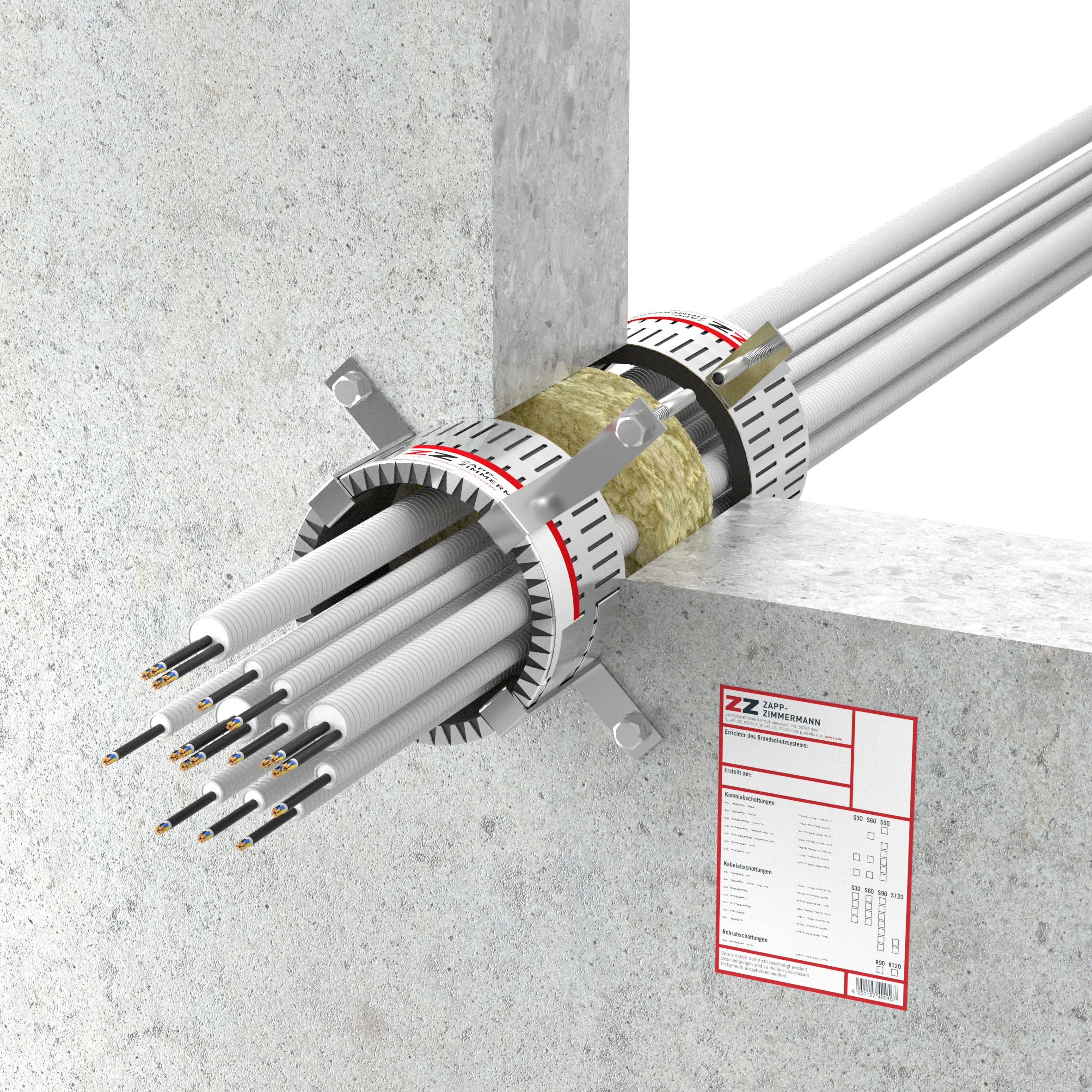 ZZ-C40-DE-MW ISITHERM BBR Kabelmanschette in Massivwand